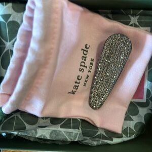 Kate Spade BRILLIANT STATEMENTS 12-K Gold Plated Crystals Hair Clip Jewelry